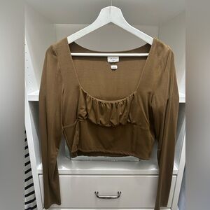 Aritzia - Wilfred Free Orbit Longsleeve - Large - Brown